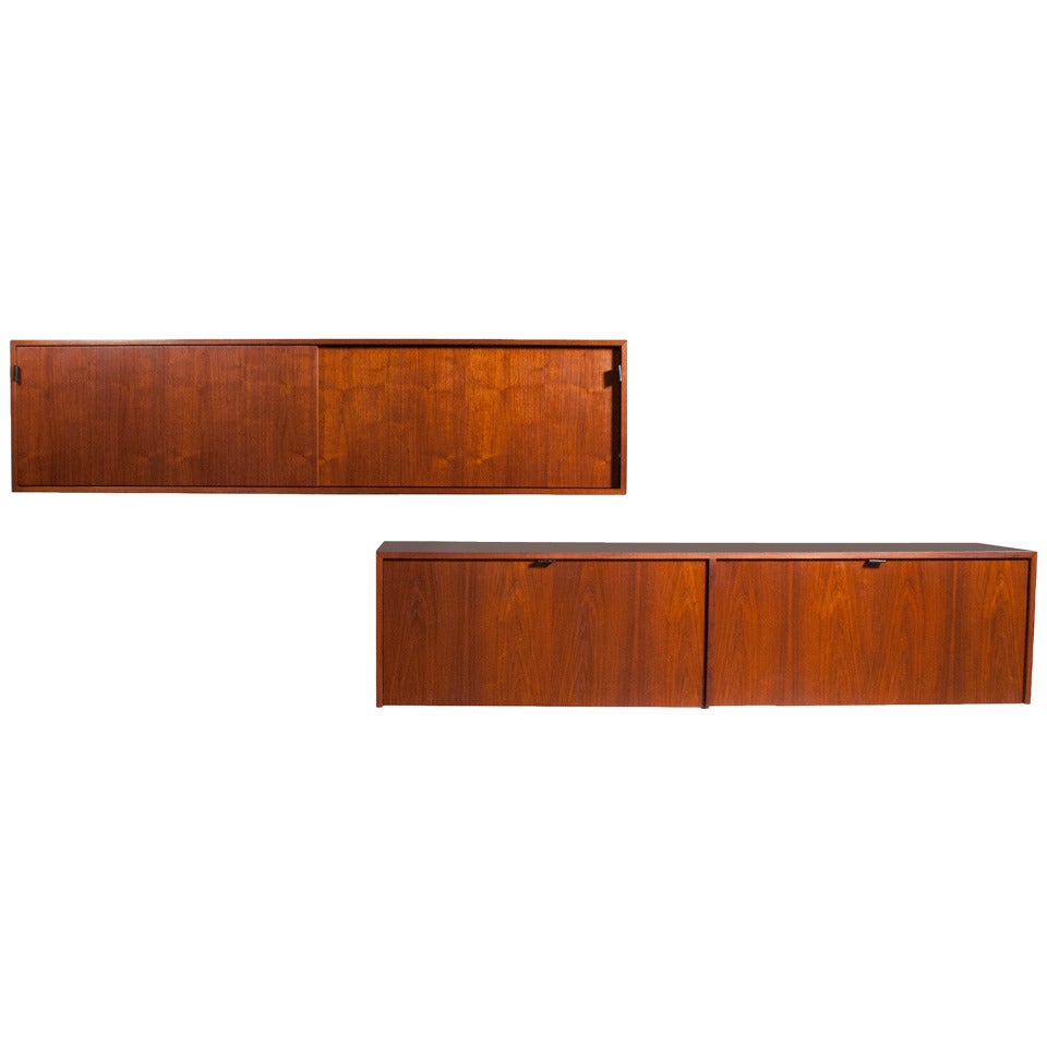 Pair of Early Florence Knoll Wall Hanging Cabinet TOP ONE SOLD