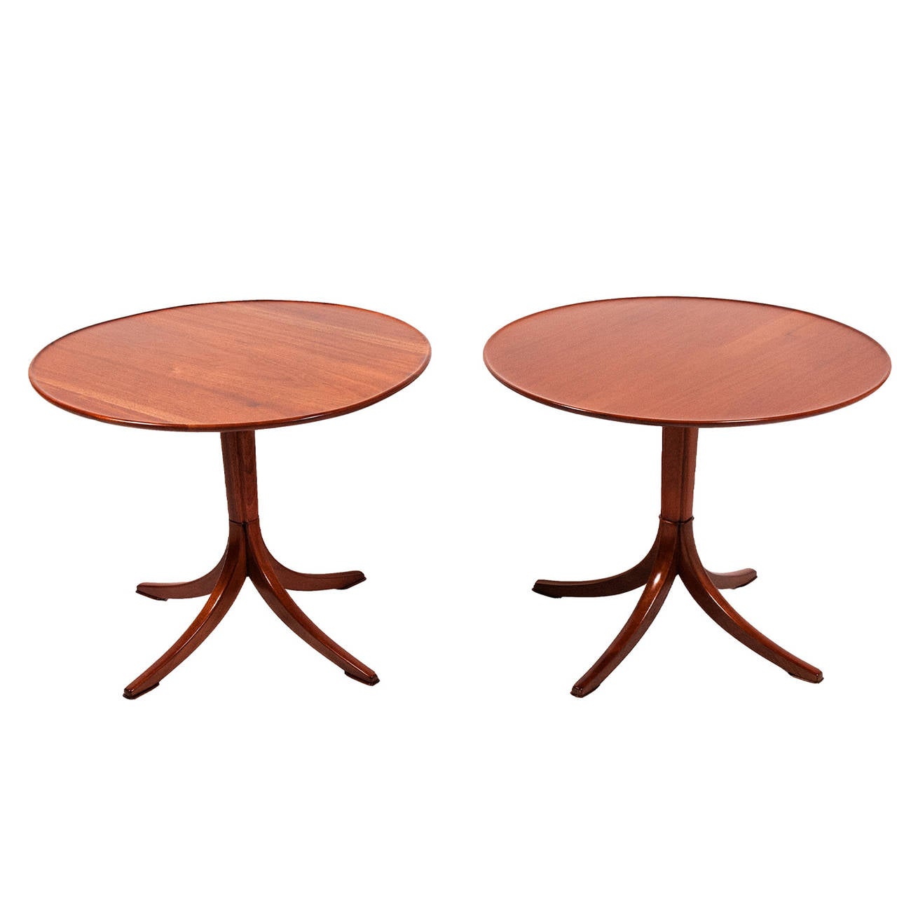 Scandinavian Modern  Frits Henningsen Side Tables, 1940s 