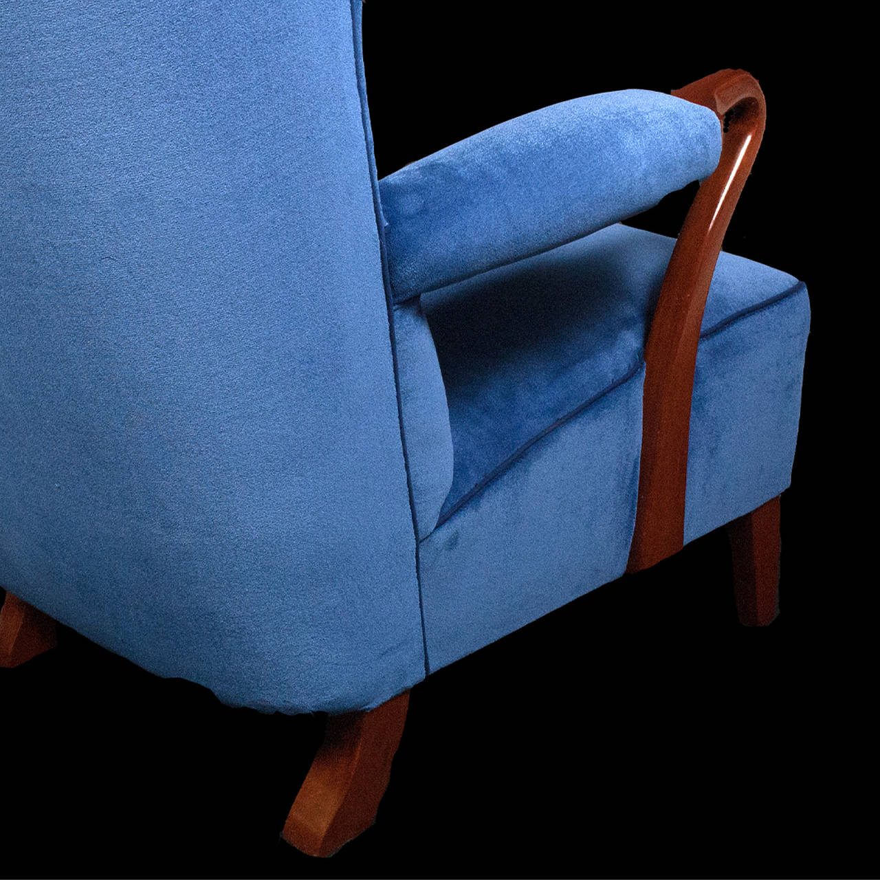 Scandinavian Modern Rare 1938 Large Easy Chair by Bertil Söderberg