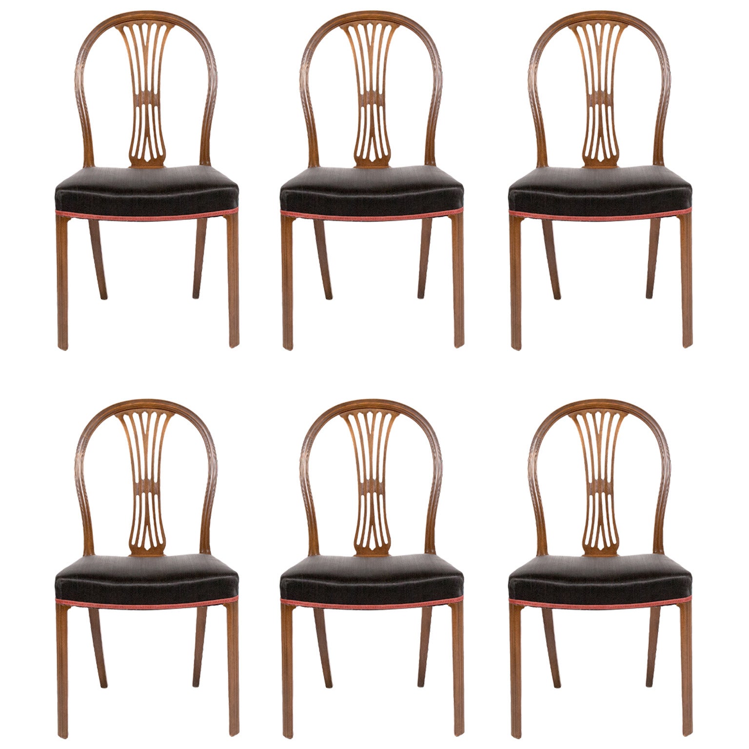 Set of Six Neoclassical Chairs by Frits Henningsen