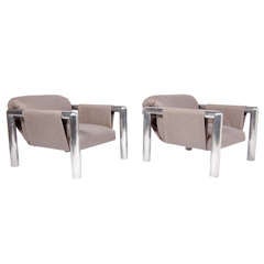 Pair of 424 Lounge Chairs by John Mascheroni