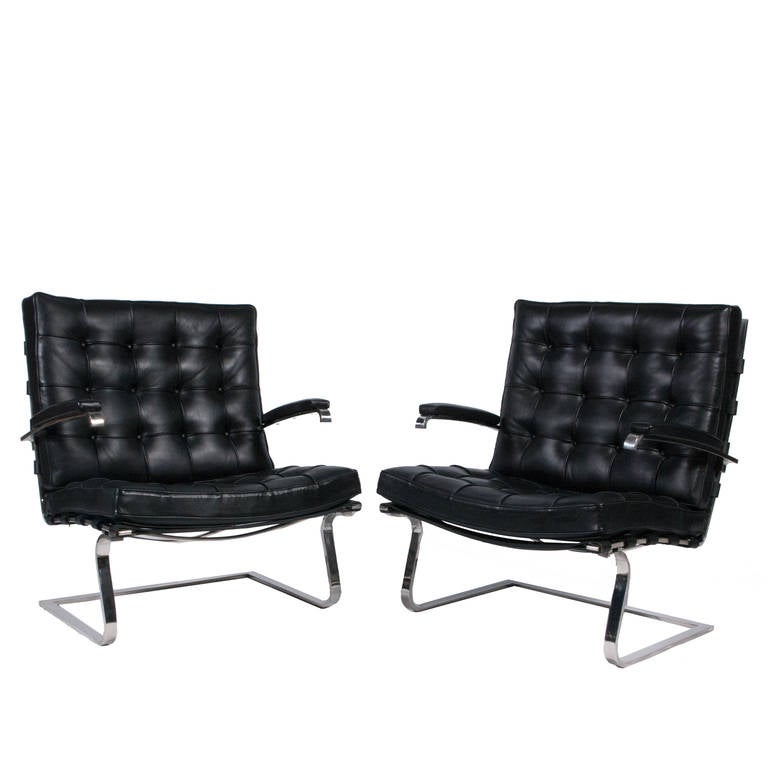 American Pair of Tugendhat Armchairs by Mies van der Rohe