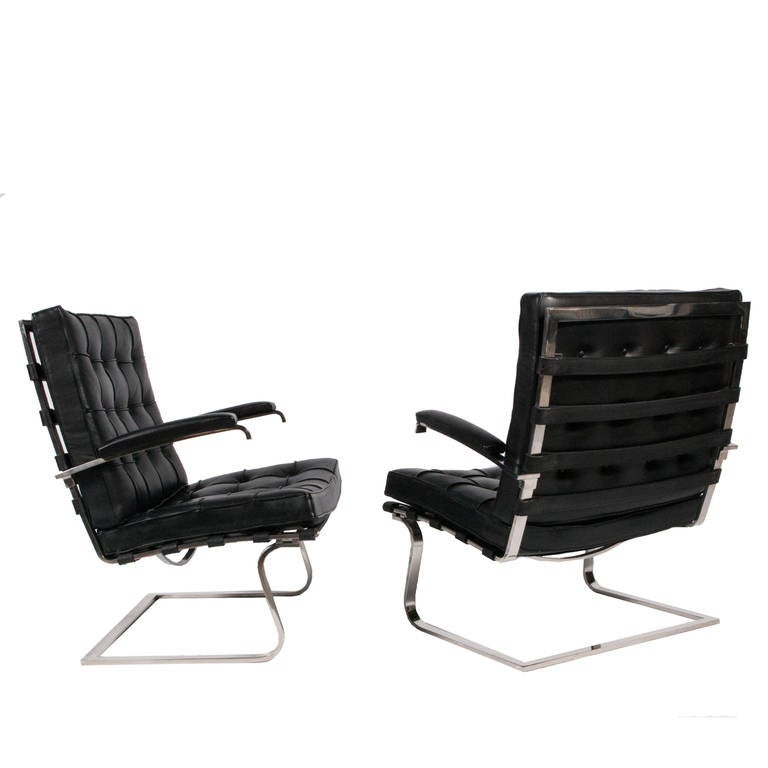 Pair of Tugendhat Armchairs by Mies van der Rohe In Excellent Condition In Hudson, NY