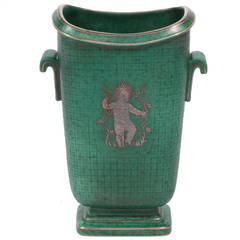 Stoneware Argenta Vase by Wilhelm Kage