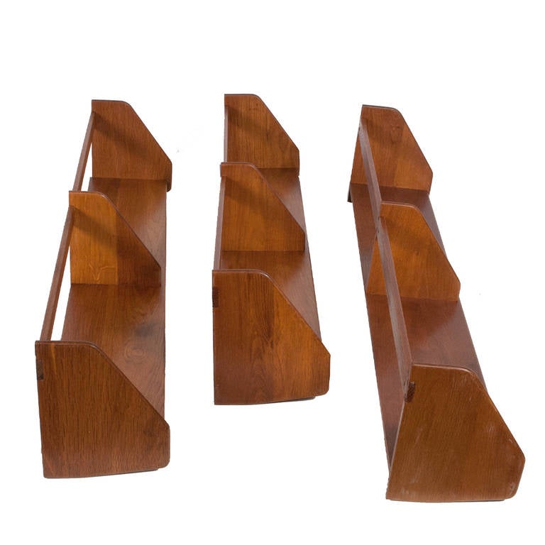 Scandinavian Modern Set of Three  RY-23 Wall Shelves by Hans Wegner