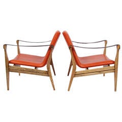 Pair of Karen and Ebbe Clemmensen Lounge Chairs