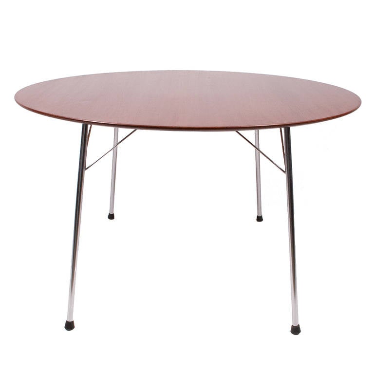 Round Teak Table by Arne Jacobsen