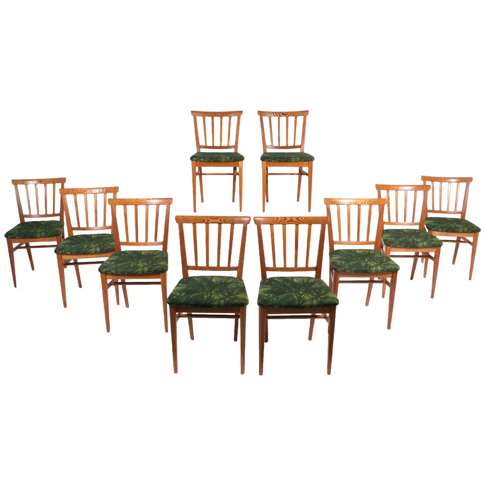 Set of Ten "Sjalevad" Chairs by Carl Malmsten