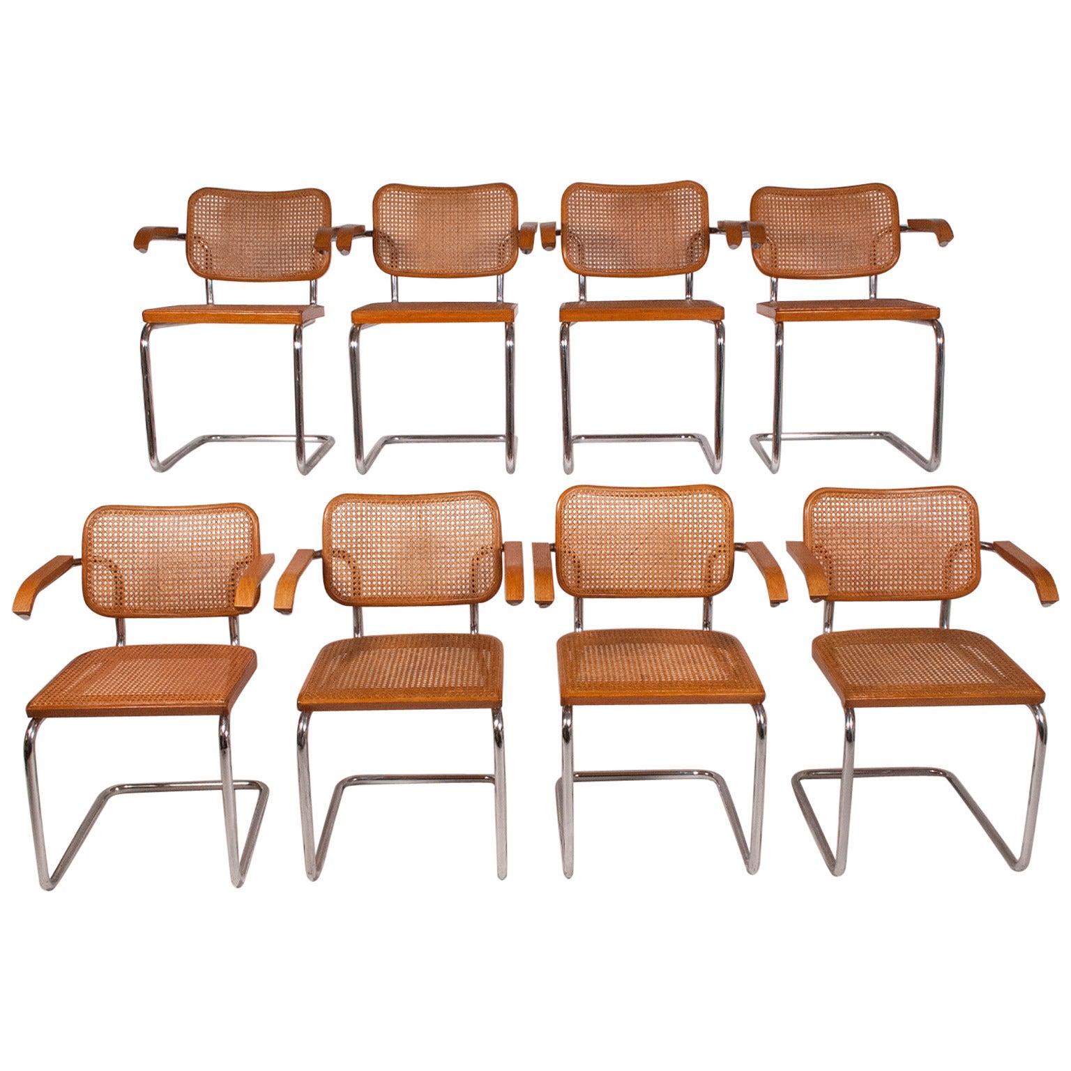 Set of Eight "Cesca" by Marcel Breuer for Knoll