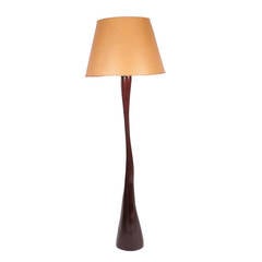 Vintage Mahogany Free-Form Floor Lamp