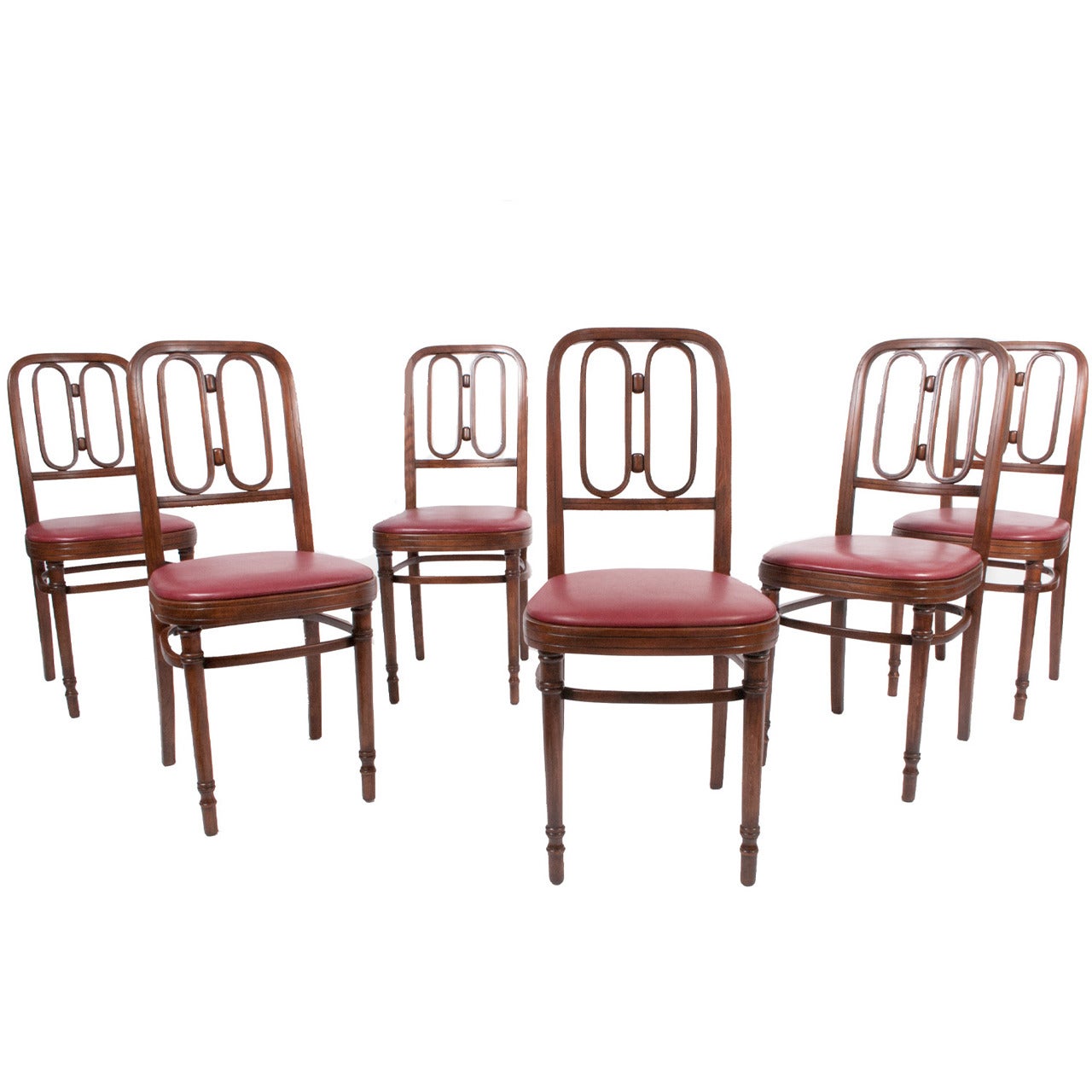 Set of Six Bentwood Chairs by J & J Kohn