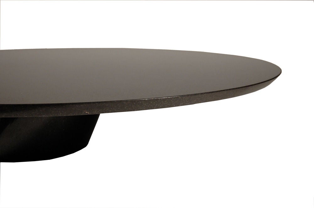 Extremely rare coffee table version of Mercer's stump side table. Very few of these coffee tables were produced. Made of solid granite. Signed. Made by Knoll.