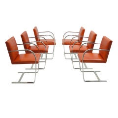 Set of Six Flat Bar Brno Chairs