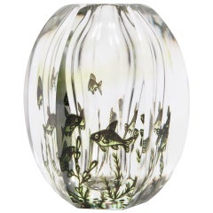 Six Sided Fish Graal Art Glass Vase by Edward Hald