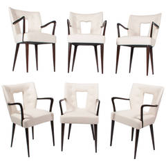 Set of Six Armchairs by Paolo Buffa