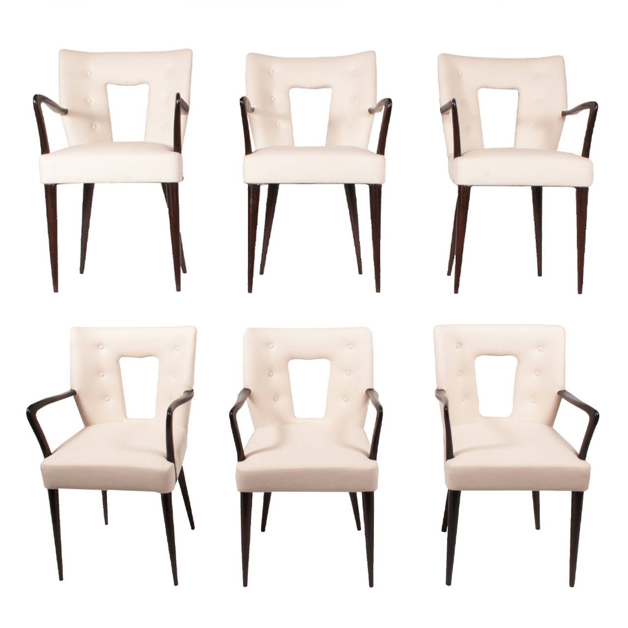 Set of Six Armchairs by Paolo Buffa In Excellent Condition In Hudson, NY