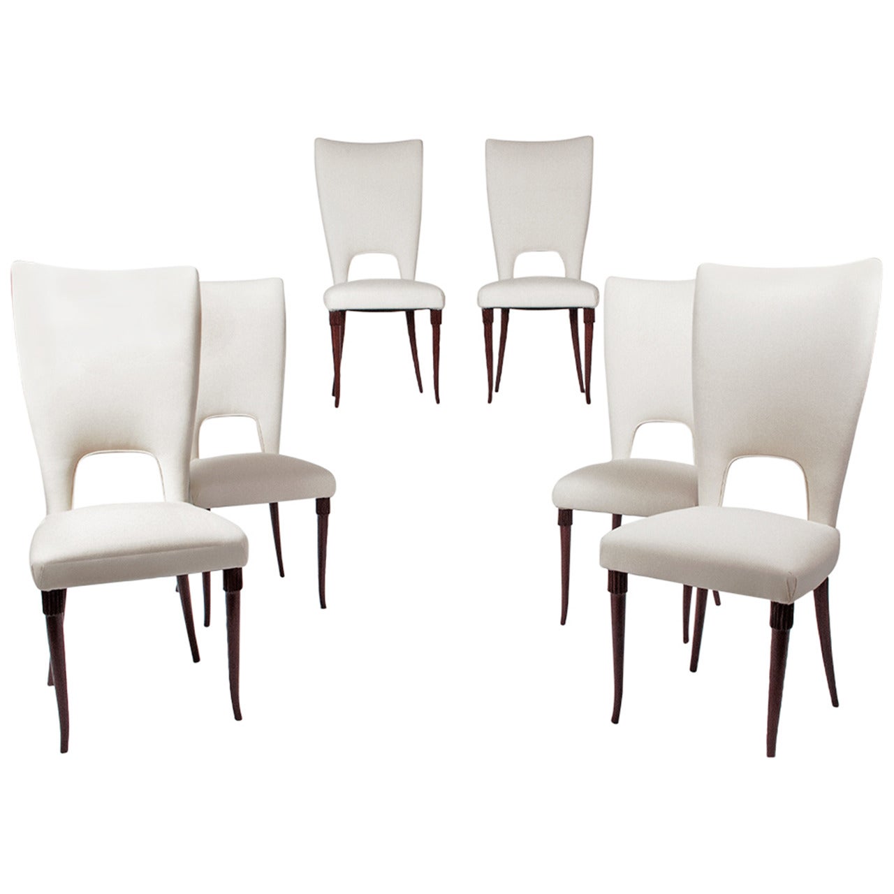 Set of Six Gallo Dining Chairs by Pier Luigi Colli