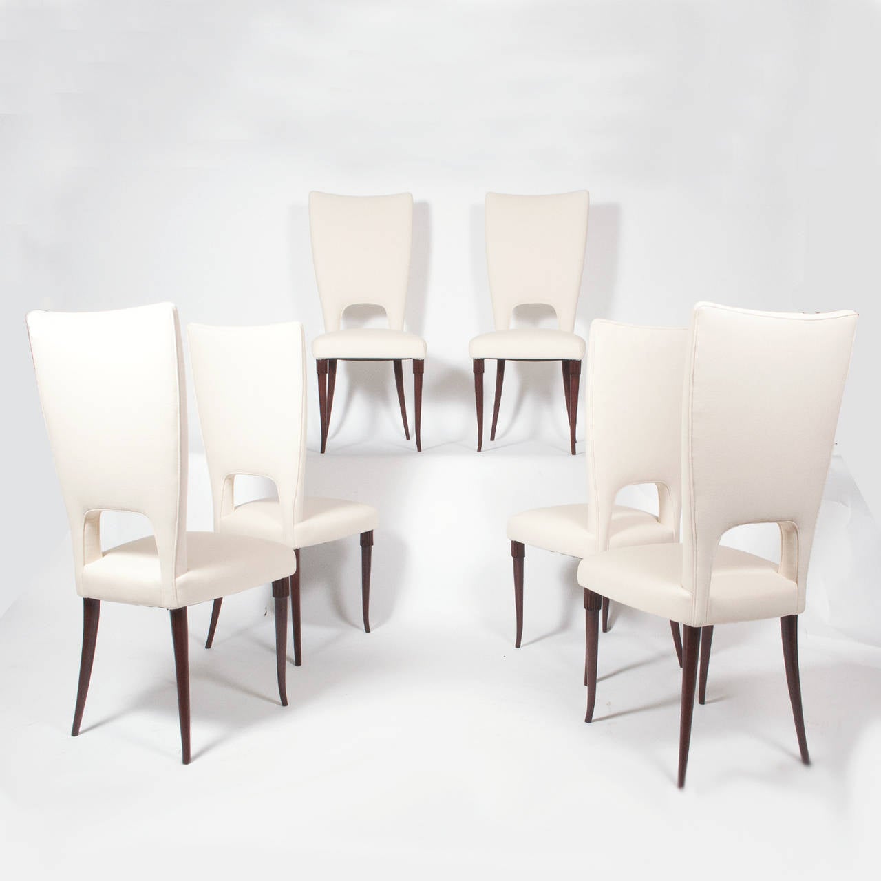 Set of Six Gallo Dining Chairs by Pier Luigi Colli In Excellent Condition In Hudson, NY