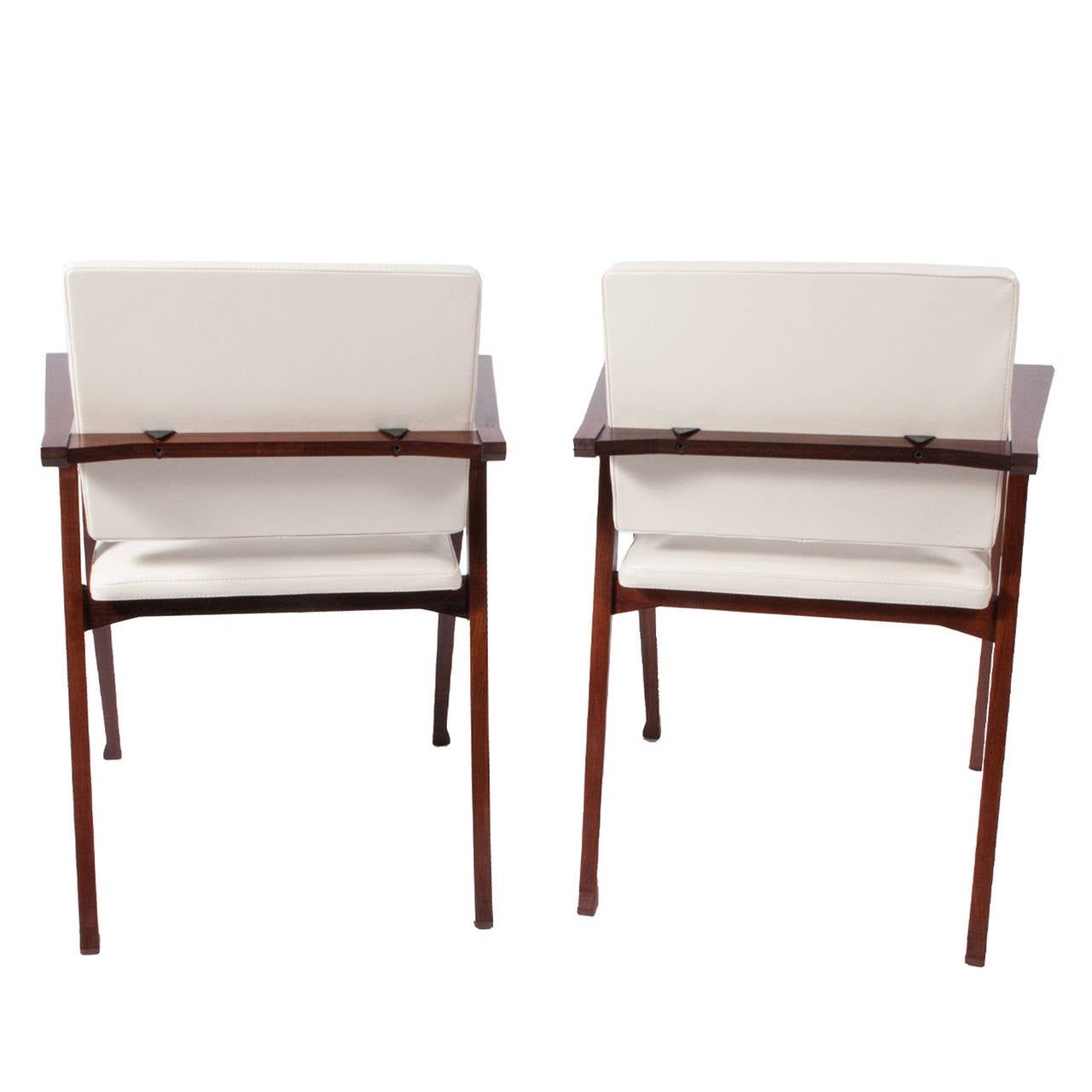 Pair of Luisa Armchairs by Franco Albini In Excellent Condition In Hudson, NY