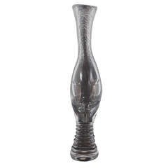 Vintage African Woman Art Glass Vase by Vicke Lindstrand