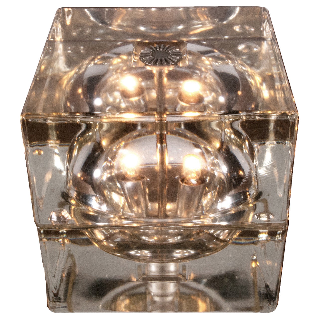 Pair Cubosfera Table Lamps by Alessandro Mendini