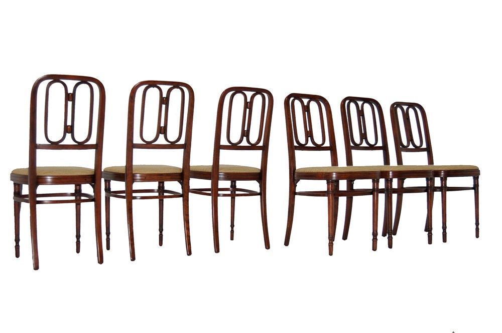 20th Century Set of Six J & J Kohn Dining Chairs