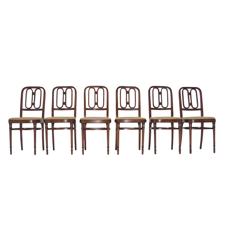 Set of Six J & J Kohn Dining Chairs