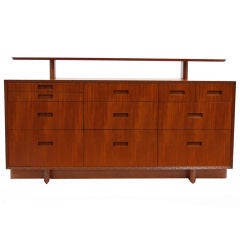 Retro Frank Lloyd Wright Dresser with Shelf