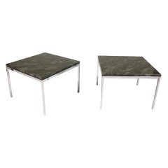 Pair of Florence Knoll Marble Side Tables