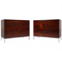 Pair of Florence Knoll Rosewood Chests of Drawers