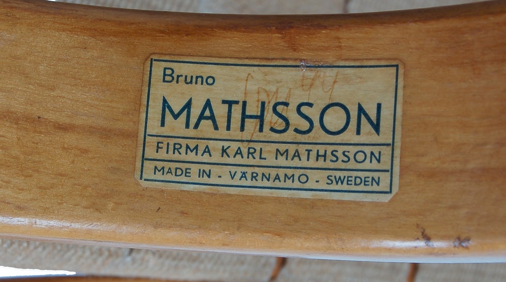Bruno Mathsson Pernilla Lounge Chair and Ottoman 3