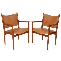 Pair of Hans Wegner Arm Chairs