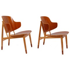 Pair of Easy Chairs by Ib Kofod Larsen