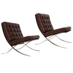 Pair of Knoll Barcelona Chairs