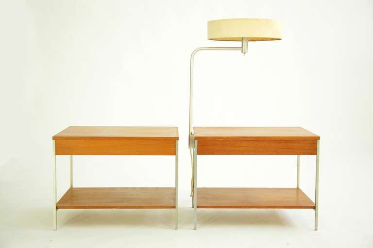 George Nelson Pair of End Tables with Lamp 2