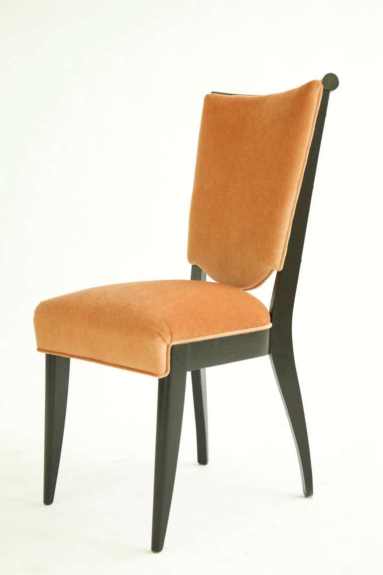 American Art Deco Dining Chairs, Set Of Six
