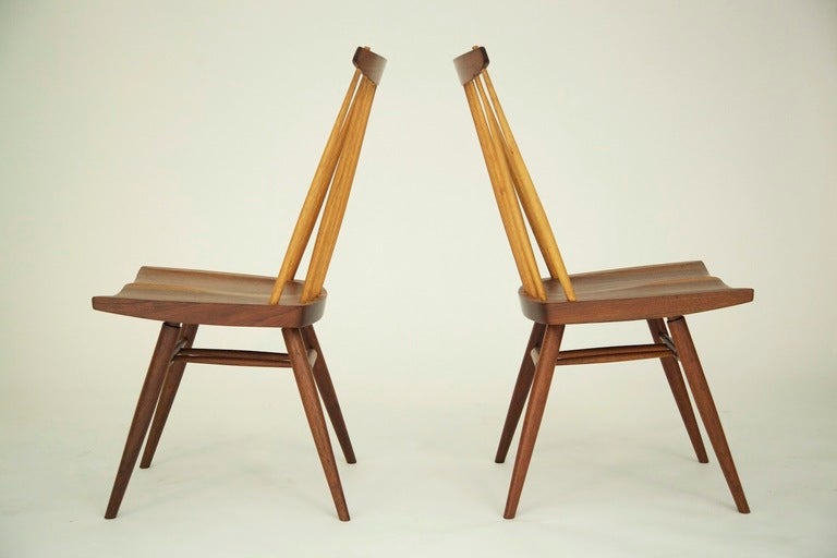 Mid-Century Modern Set of Eight Nakashima Dining Chairs