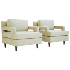 Edward Wormley Pair of Open-Arm Lounges