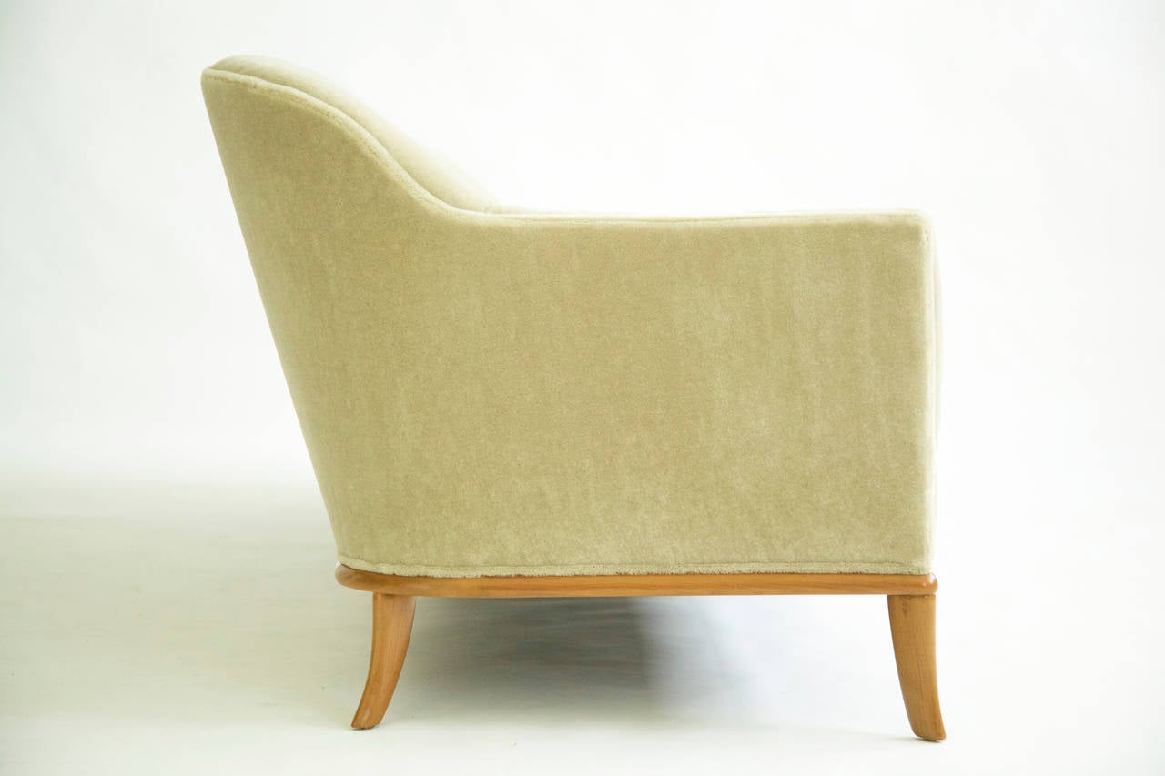 Mid-Century Modern T.H. Robsjohn-Gibbings Saber Leg Sofa