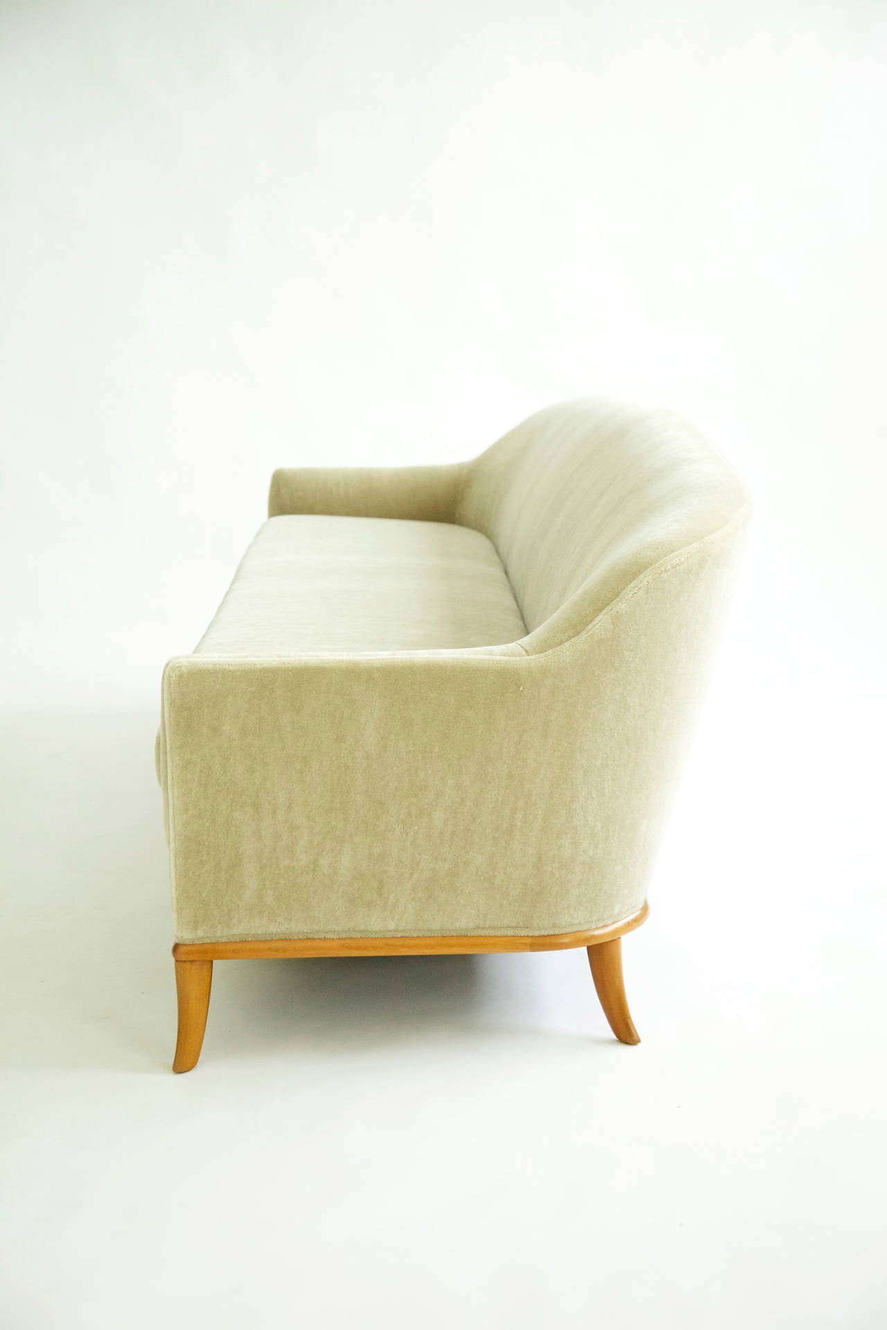 20th Century T.H. Robsjohn-Gibbings Saber Leg Sofa