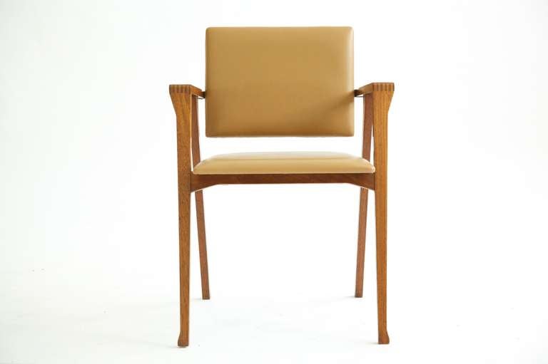 ALBINI for Poggi, Luisa dining chairs, set of Eight. 
Set includes four armchairs and four side chairs.
Arm height 24.50