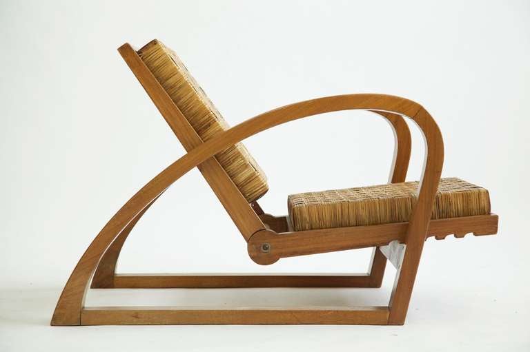 Francis Jourdain Adjustable Chair and Ottoman 1