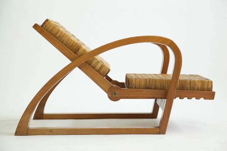 Francis Jourdain Adjustable Chair and Ottoman 2