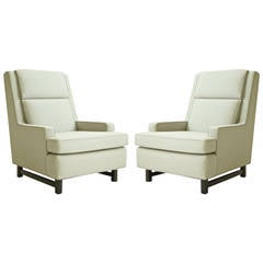Edward Wormley Pair of High Back Lounges