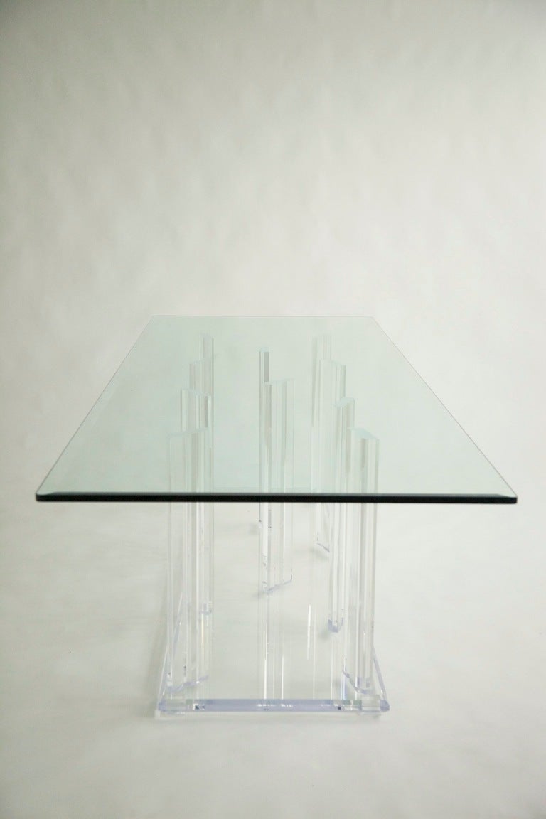 Mid-Century Modern Lucite Dining Table 
