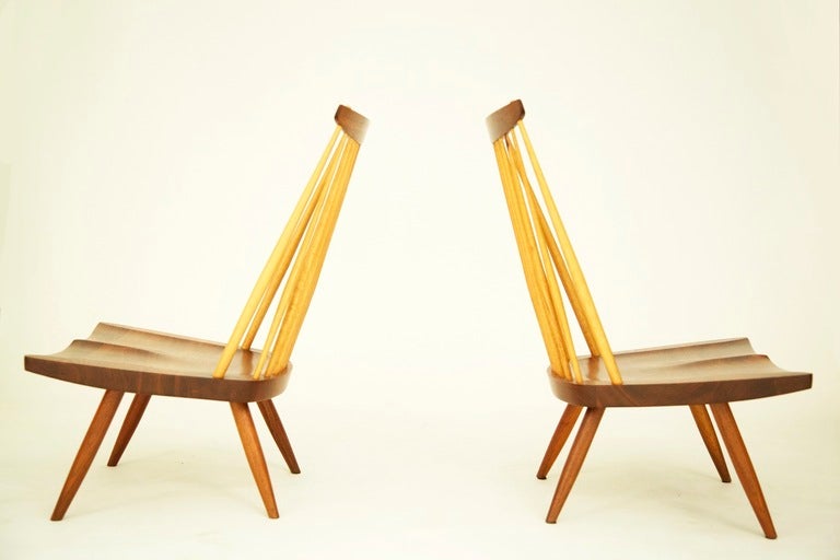 Pair of George Nakashima Lounge Chairs
