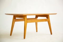 Retro Early Jens Risom Coffee Table, Solid Cherry Top
