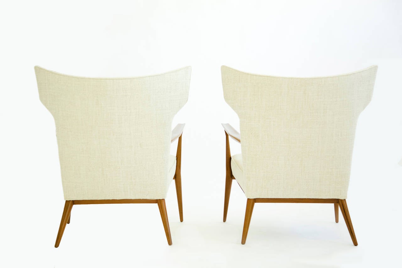 Pair of Paul McCobb Wingback Lounge Chairs 3