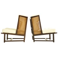 Pair of Dunbar Wingback Lounge Chairs