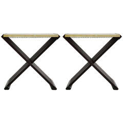 Pair of Edward Wormley Campaign Tables 11